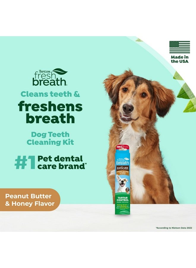 TropiClean Fresh Breath - Dog Toothpaste - Dog Teeth Cleaning Peanut Butter & Honey Flavor - Freshens Breath and Cleans Teeth - 2oz