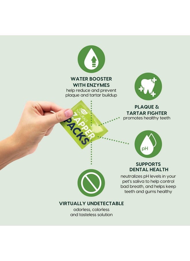 Ark Naturals Plaque Zapper, Tasteless Water Fizzy for Cats and Dogs, Reduces Bad Breath, Plaque and Tartar, 30 Count, Small & Medium Bowls