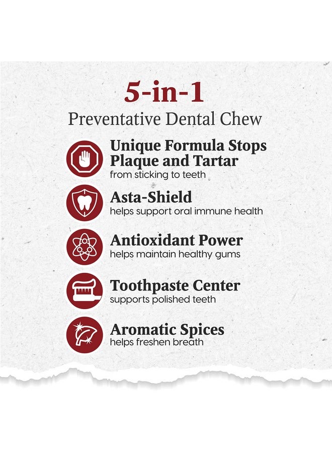 ARK NATURALS Protection Plus Brushless Toothpaste for Mini Breeds, 4 oz Bag, Dog Dental Chew with Toothpaste Center, Prevents Plaque & Tartar, Freshens Breath