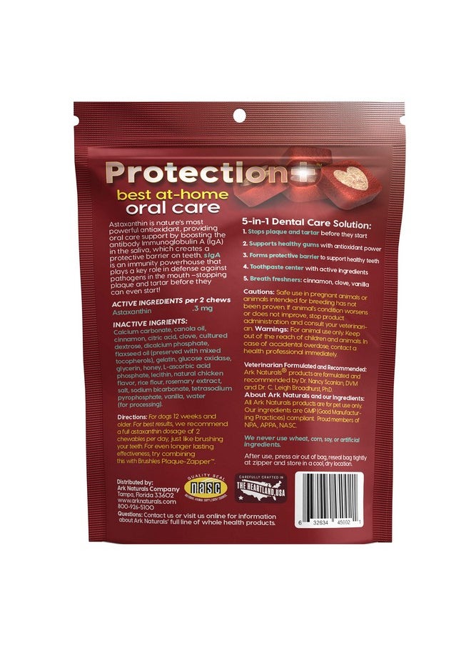 ARK NATURALS Protection Plus Brushless Toothpaste for Mini Breeds, 4 oz Bag, Dog Dental Chew with Toothpaste Center, Prevents Plaque & Tartar, Freshens Breath
