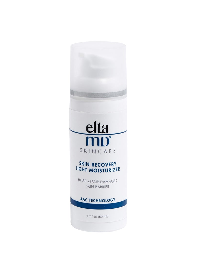 EltaMD Skin Recovery Light Face Moisturizer for Dry Skin, Oil Free Moisturizer for Face and Acne Prone Care, 1.7 oz Pump