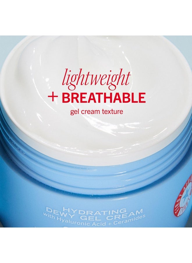 First Aid Beauty - Hydrating Dewy Gel Cream, Lightweight Oil-Free Facial Moisturizer with Hyaluronic Acid and Ceramides, Helps Reduce Excess Oil Build Up & Improve Skins Hydration, 1.7 oz