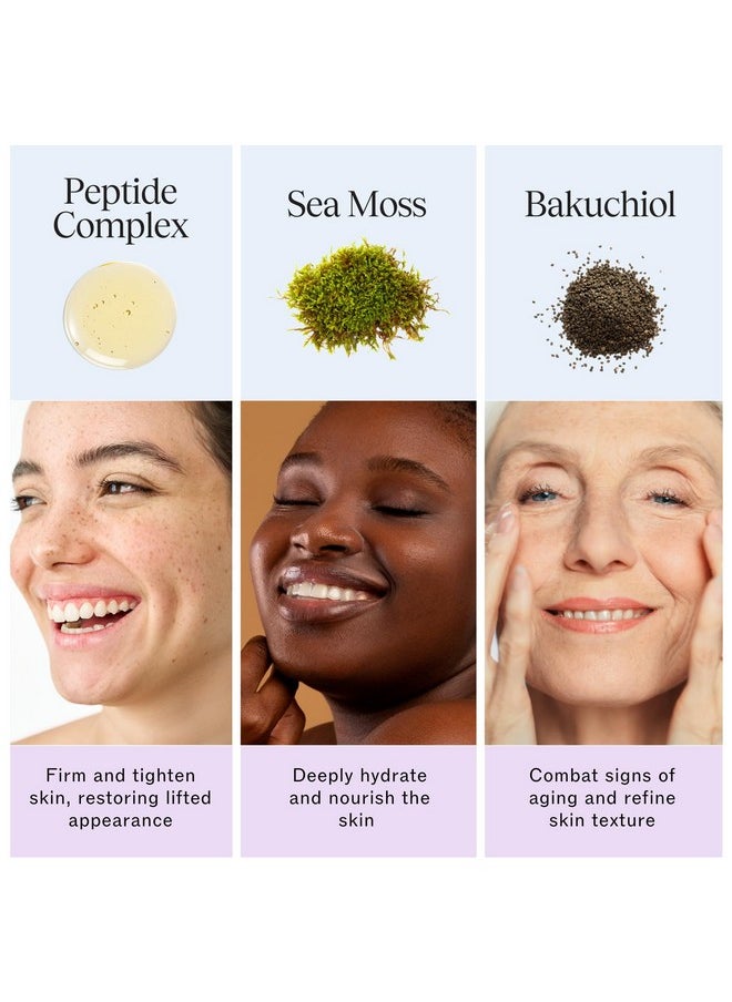 LilyAna Naturals Bakuchiol Face Lift Cream with Sea Moss and Peptide Complex - Face Cream for Women - Moisturizing and Lifting Facial Cream - Anti-Aging Overnight Moisturizer - Made in the USA - 1 oz