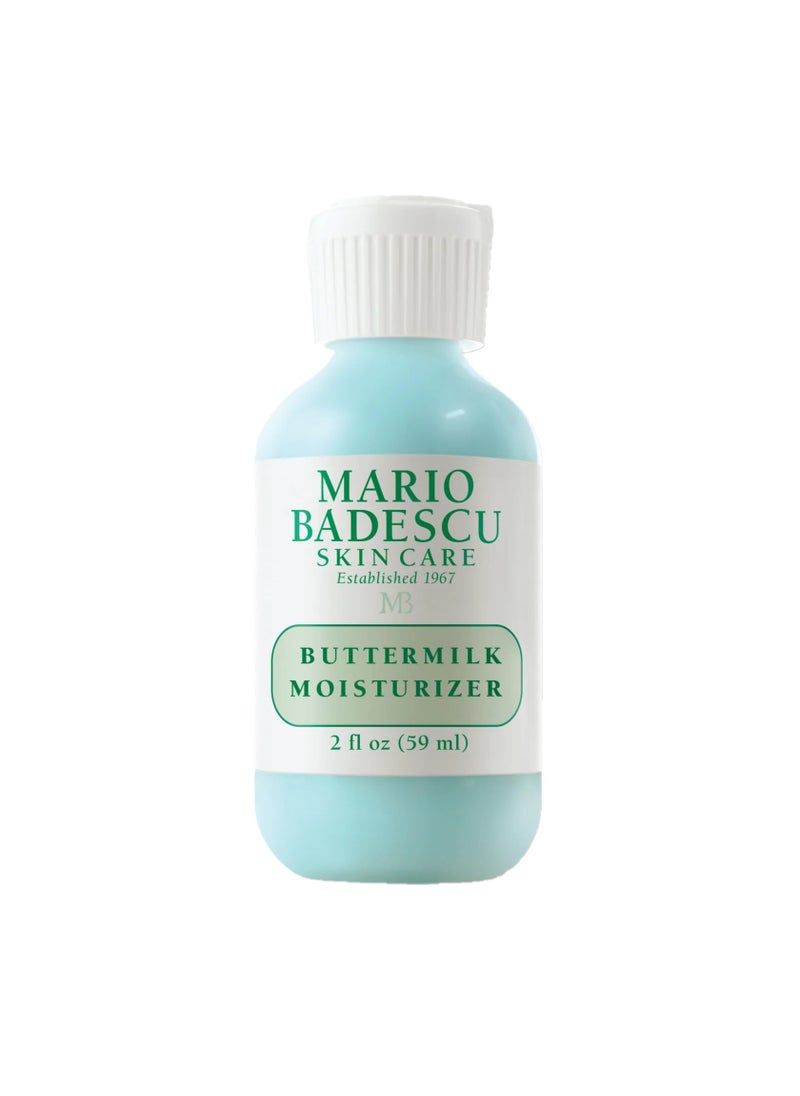 Mario Badescu Buttermilk Face Moisturizer for Women and Men, Ideal Facial Moisturizer for Combination or Dry Skin, Lactic Acid and Thyme Extract-Infused Moisturizer Face Cream, 2 Fl Oz
