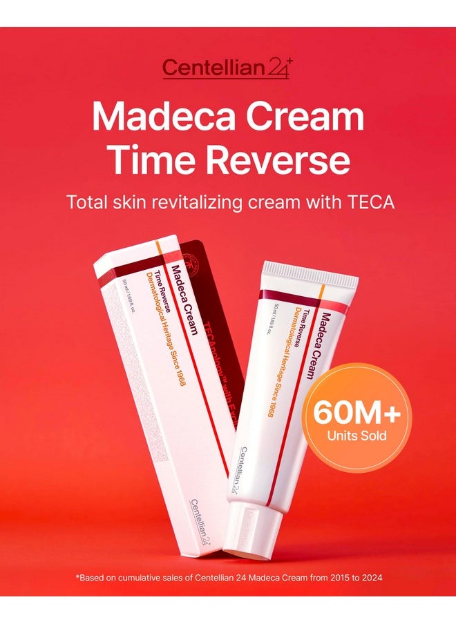 CENTELLIAN 24 Madeca Cream Time Reverse (Season 7) (1.69fl oz) - Advanced Fast-Absorbing & Nourishing Cream, Hydrates, Firms & Reduces Wrinkles, Low Irritation, Korean Skin Care Centella Asiatica