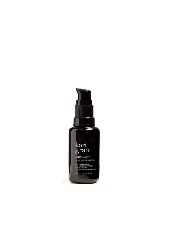 Kari Gran - Natural Essential SPF 30 Moisturizing Facial Sunscreen with Plant-Based Ingredients (1oz / 30ml)