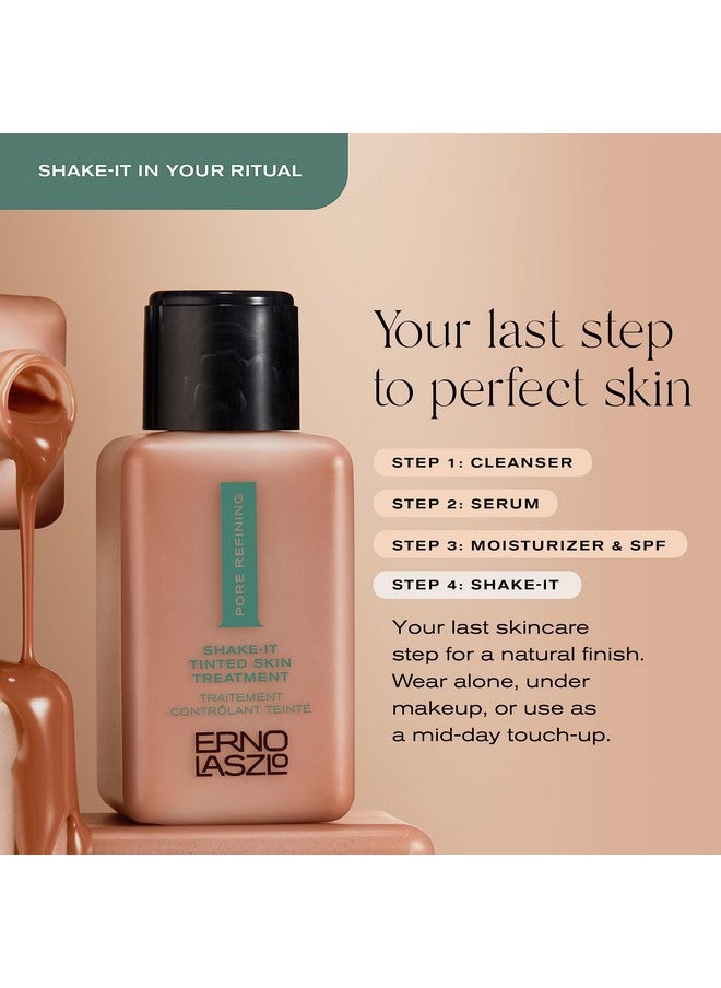 Erno Laszlo Shake-It Tinted Skincare Treatment, Medium Face Tint for Warmer Complexions, Beautiful Skin Tone, Controls Oil, Natural Matte Finish (3 Fl Oz)