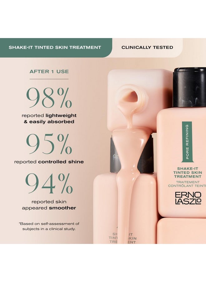 Erno Laszlo Shake-It Tinted Skincare Treatment, Medium Face Tint for Warmer Complexions, Beautiful Skin Tone, Controls Oil, Natural Matte Finish (3 Fl Oz)