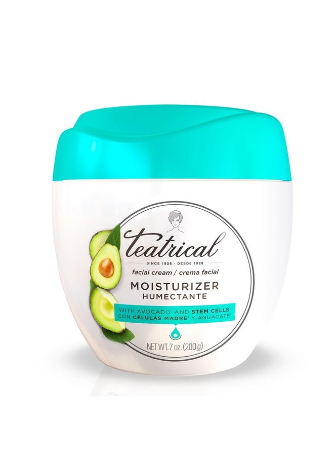 TEATRICAL Face Moisturizer with Avocado & Stem Cells, Moisturizing Face Cream for Women, Hydrating Day Facial Moisturizer, Stem Cell Cream, Skin Care for Face, 7 Oz