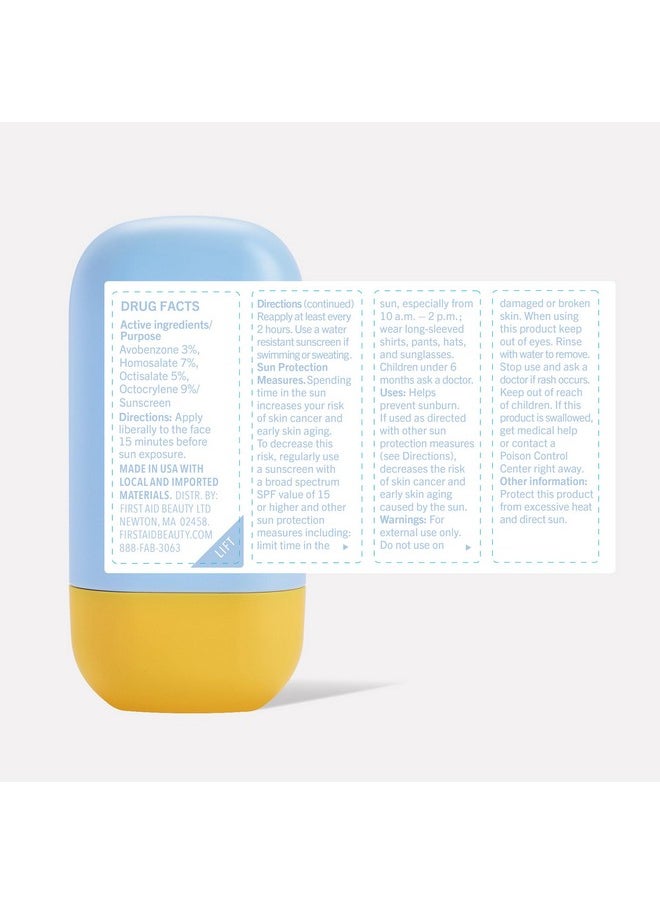 First Aid Beauty - Hydrating Sunscreen Milk with Colloidal Oatmeal, Broad Spectrum SPF 45, Non-comedogenic SPF Formula Helps Nourish Skin with Organic UV Filters & Glycerin, 24-hour Hydration, 1.7 oz