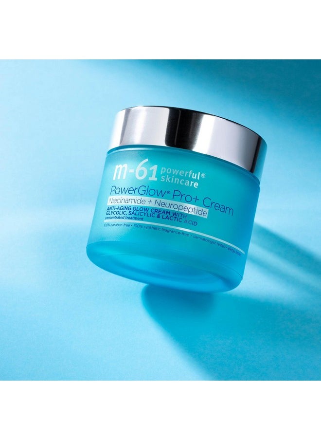 m-61 PowerGlow Pro+ Niacinamide+Neuropeptide Cream - niacinamide and neuropeptide firming and retexturizing cream with glycolic, salicylic and lactic acid