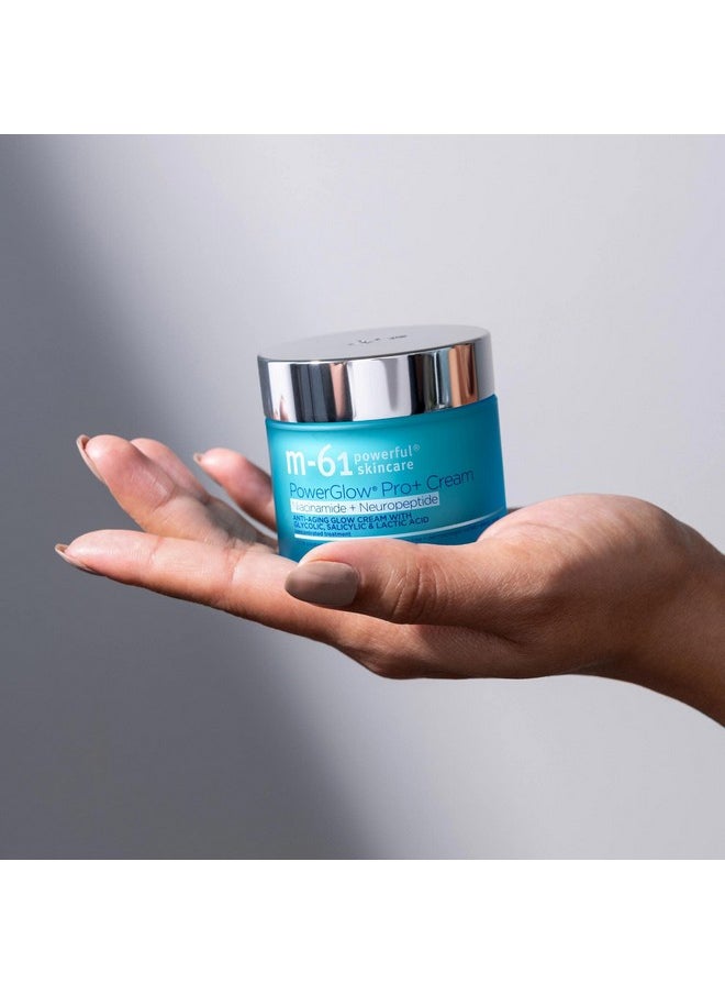 m-61 PowerGlow Pro+ Niacinamide+Neuropeptide Cream - niacinamide and neuropeptide firming and retexturizing cream with glycolic, salicylic and lactic acid