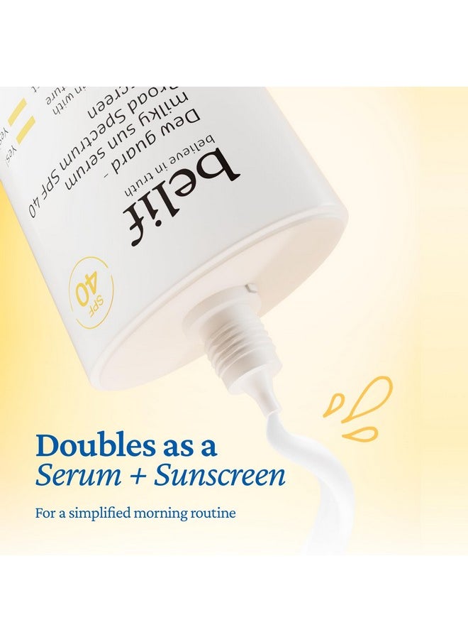 belif Dew Guard Milky Sun Serum SPF 40 - Niacinamide + Hyaluronic Acid, Invisible & Hydrating, Non-comedogenic, Korean Sunscreen, 1.69 fl. oz