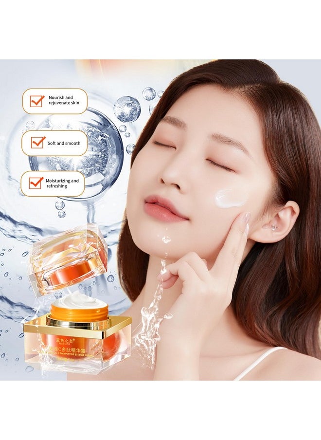 BLUE LOVE Vitamin C Face Cream Moisturizer for Women & Man - Hydrating Facial Essence, Nourishing Skin Care for Radiant Skin, 8.8oz