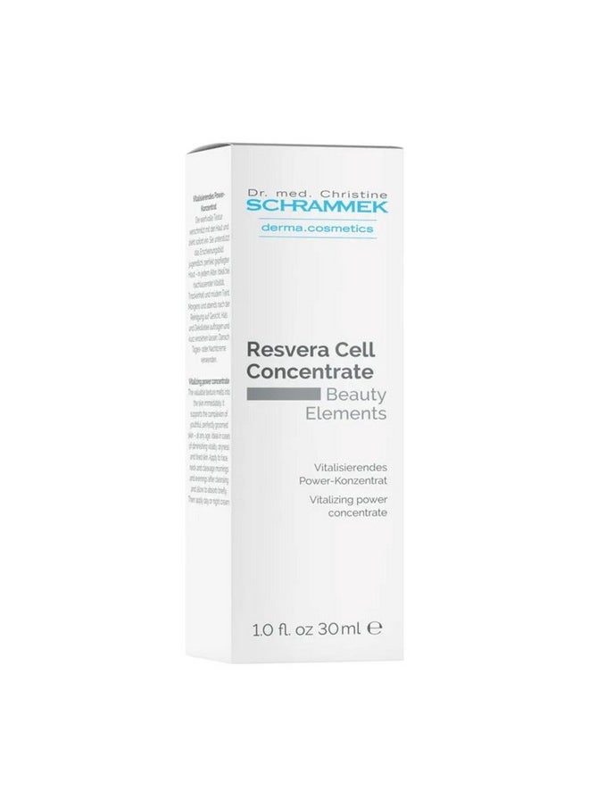 Resvera Cell Concentrate (1.01 fl oz) - Moisture & Vitality Boosting Serum - Highly Effective Moisturizer for Every Skin Type - Anti-Oxidates & Vitamin C - Face Moisturizer - Skin Care - Dr. Schrammek