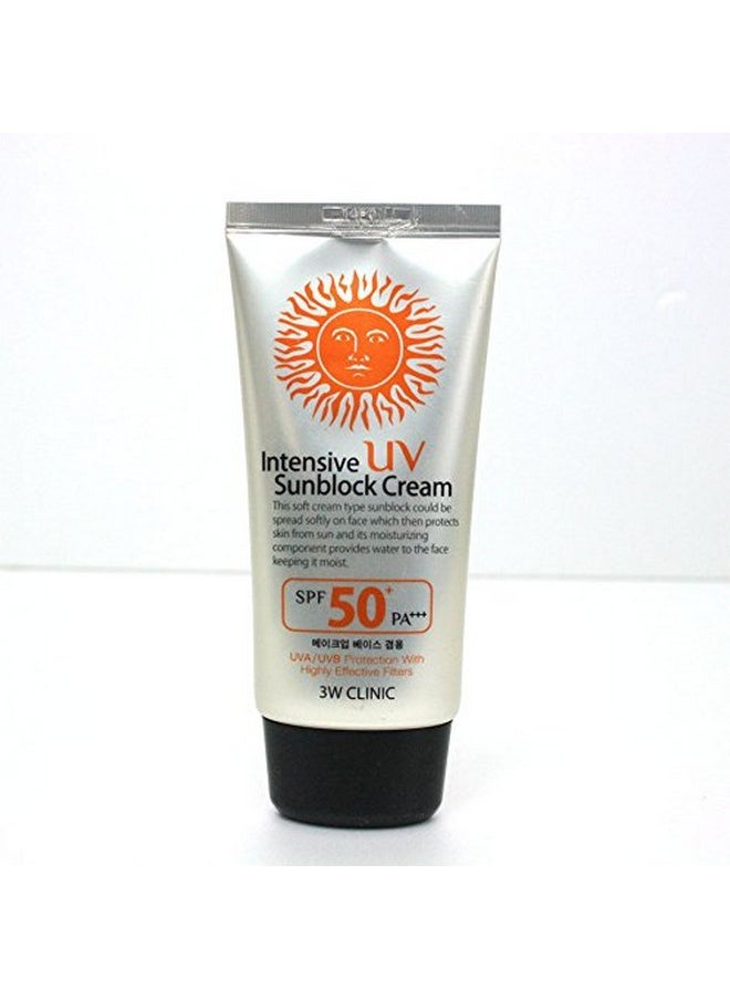 3W Clinic Intensive UV Sunscreen Sunblock Cream 4 Pack SPF50+ / PA+++ 70ml (2.3oz)