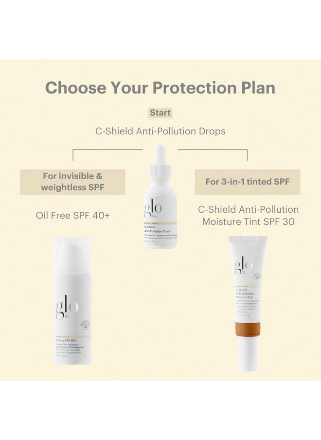 Glo Skin Beauty C-Shield Anti-Pollution Moisture Tint - Tinted Moisturizer With SPF 30 for Face, Broad Spectrum Protection & Vitamin C, 1.7 Oz (2N-Light)