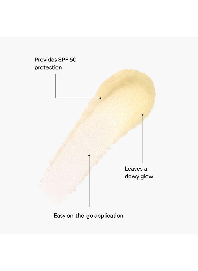 TULA Skin Care Protect + Go Dewy Glow Sunscreen Stick SPF 50 - Skincare-First, Non-Greasy, Mess-Free On-the-go Application & Reef-Safe with Pollution & Blue Light Protection, 0.5 oz.