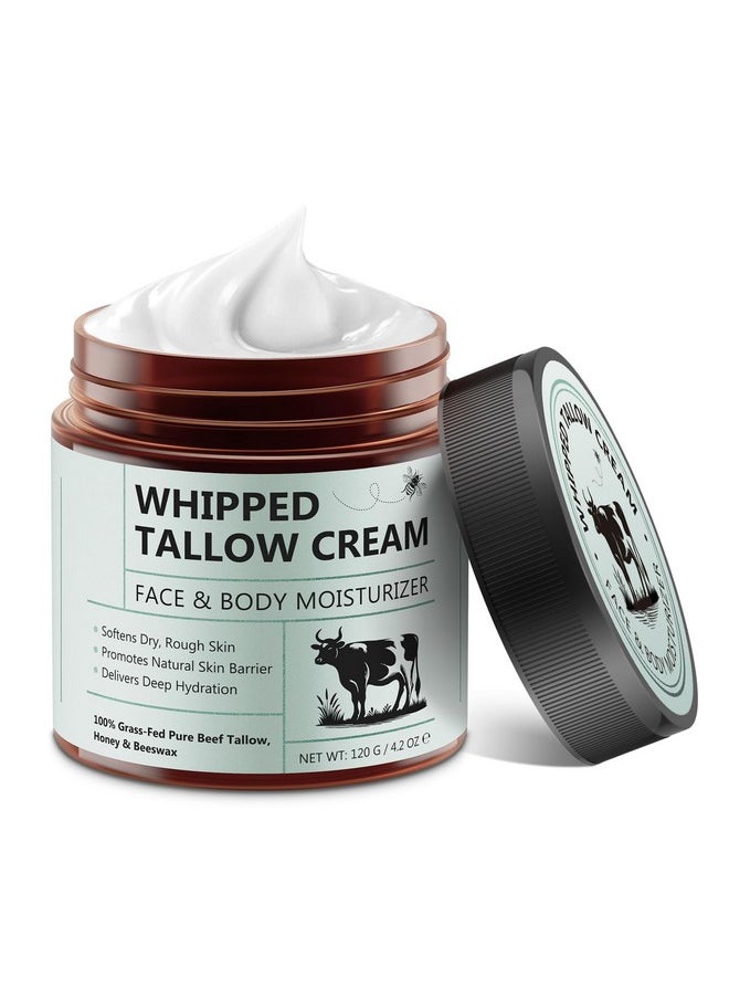 NIFEISHI Beef Tallow for Skin, 100% Tallow and Honey Balm, Beef Tallow Moisturizer for Face, Deeply Moisturizing for Face & Body, Unscented Fast Absorption-4.2 Oz