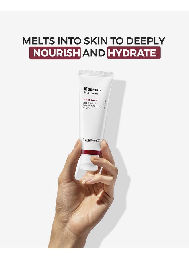 CENTELLIAN 24 Relief Cream (2.7fl oz) - Moisturizer for All Skin Types. Korean Skin Care for Barrier Repair and Enhanced Elasticity. TECA, Asiatica (Cica)