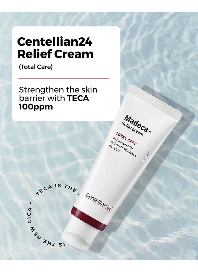 CENTELLIAN 24 Relief Cream (2.7fl oz) - Moisturizer for All Skin Types. Korean Skin Care for Barrier Repair and Enhanced Elasticity. TECA, Asiatica (Cica)