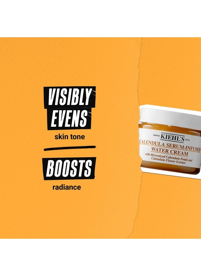 Kiehl's Calendula Serum Infused Water Cream, Soothing Gel Moisturizer for All Skin Types, Visibly Evens Skin Tone & Boosts Radiance in 1 Week, 24HR Hydration, Reduces Redness - 1.7 fl oz