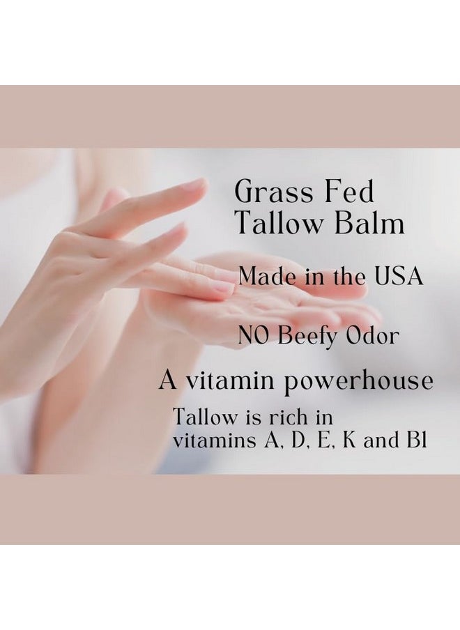 Aspen Kay Naturals Handmade 100% Grass Fed Beef Tallow Balm for Skin Care, Organic Moisturizer + Chamomile, Yarrow & Calendula (Unscented) Organic Body Butter - 2 fl. oz. Made in USA
