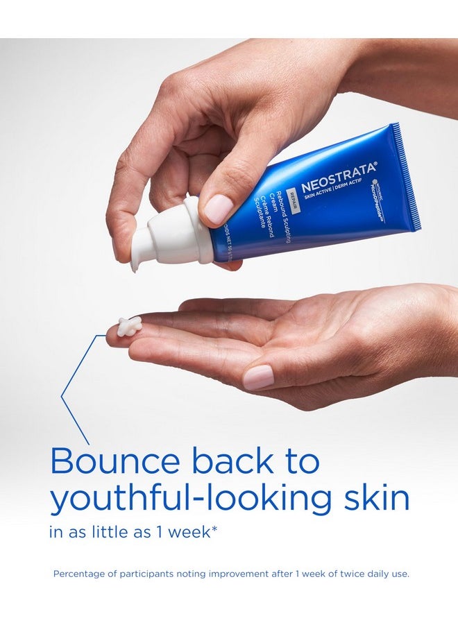 NEOSTRATA Rebound Sculpting Cream, Multi-Action Lifting Moisturizer, With Glycolic Acid, Peptides, and AHA/PHA Blend, Hydrating, Non-comedogenic, 1.7 oz