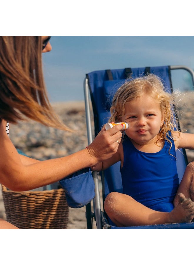 Badger Mineral Kids Sunscreen Face Stick SPF 35, Zinc Oxide Travel Size Sunscreen Stick for Kids, 97% Organic Ingredients, Reef Safe, Water Resistant, .65 oz, 2-Pack