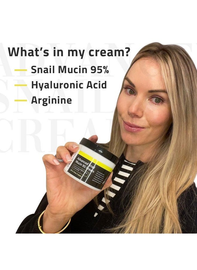YEOUTH Advanced Snail Mucin Moisturizer Face Cream 95, Hydrating Advanced Snail Cream for Dry Skin, Glass Skin Moisturizer with Hyaluronic Acid & Arginine 4oz