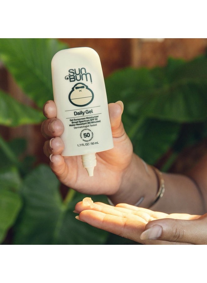 Sun Bum Daily SPF 50 Face Sunscreen| Broad Spectrum Moisturizing Facial Sunblock with Vitamin E | Clear Gel | Vegan and Hawaii 104 Act Compliant (Octinoxate & Oxybenzone Free) | Travel Friendly 1.7 oz