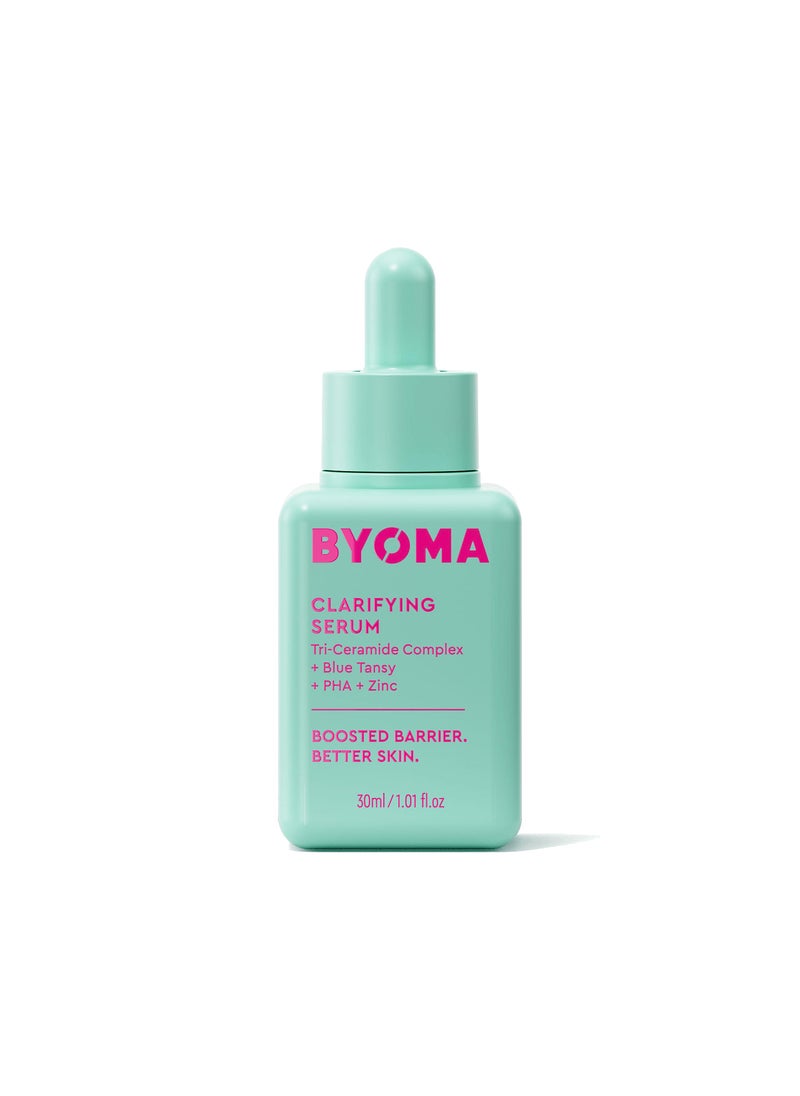 BYOMA Clarifying Serum - Barrier Repair Serum - Clarifying Facial Serum for Acne Prone Skin - Calming Face Serum with Ceramides, Blue Tansy, PHA & Zinc - Balanced & Healthy Skin - 1.01 fl. oz