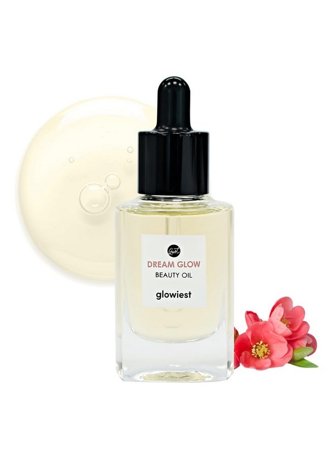 glowiest DREAM GLOW BEAUTY OIL - Natural Facial Oil for All Skin Types, Multi Oil - Clean Beauty, Camellia Japonica Seed Oil, Castor Oil - 30ml (1.01 fl. oz.)