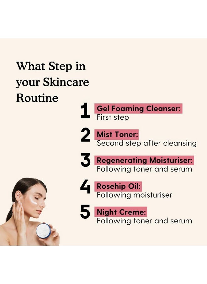 Essano Rosehip Oil Skin Care Set, Treat Your Skin Travel Size Pack Includes Face Cleanser, Mist Toner, Rosehip Oil, Face Moisturizer & Night Cream with Rosehip Oil, Jojoba Oil, Aloe Vera & Shea Butter