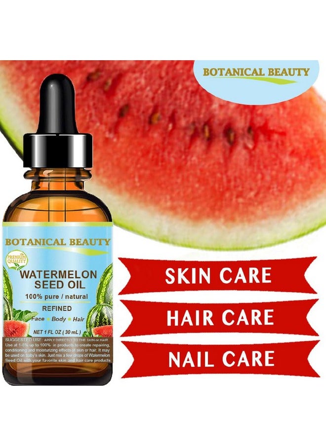 Botanical Beauty EGYPTIAN WATERMELON SEED OIL 100% Pure Natural Refined Undiluted Cold Pressed Carrier Oil 0.5 Fl. oz-15 ml for Face, Hair, Body, Skin, Lips, Nails