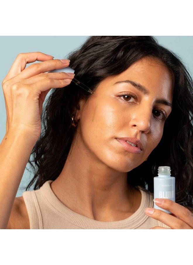 Blume Meltdown - Blue Tansy Face Oil - Acne Treatment + Pore Minimizer for Face - Skin-Smoothing Face Serum with Rosehip Oil, and Black Cumin Seed Oil - Helps Calm Redness and Improve Texture (0.5 oz)