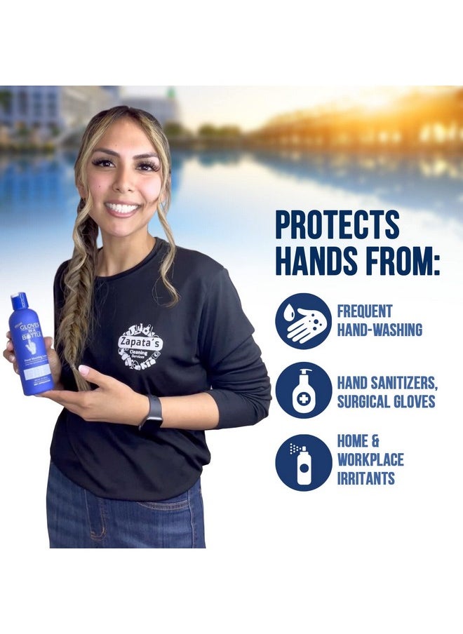 Gloves in a Bottle Shielding Lotion for Dry Itchy Skin Grease-Less and Unscented, 8 Fl Oz, Pack of 2