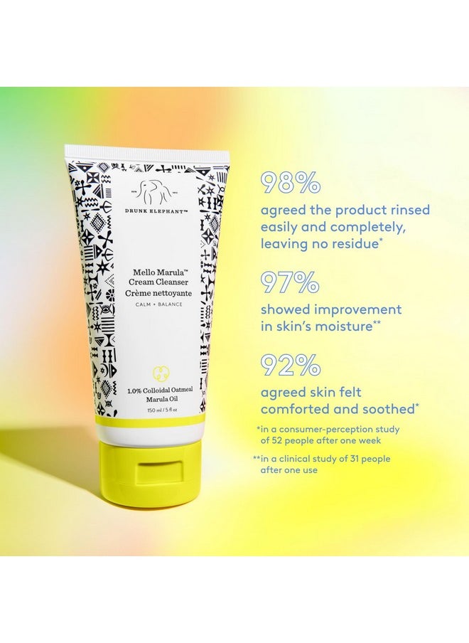 Drunk Elephant Mello Marula Cream Cleanser - 150 ml - gentle face wash - free of essential oils, silicones, and fragrances