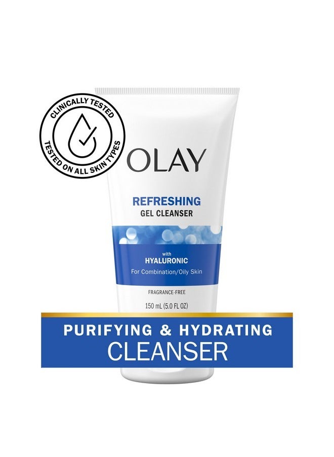 Olay Regenerist Hyaluronic + Peptide 24 Face Wash, Fragrance-Free, 5.0 o