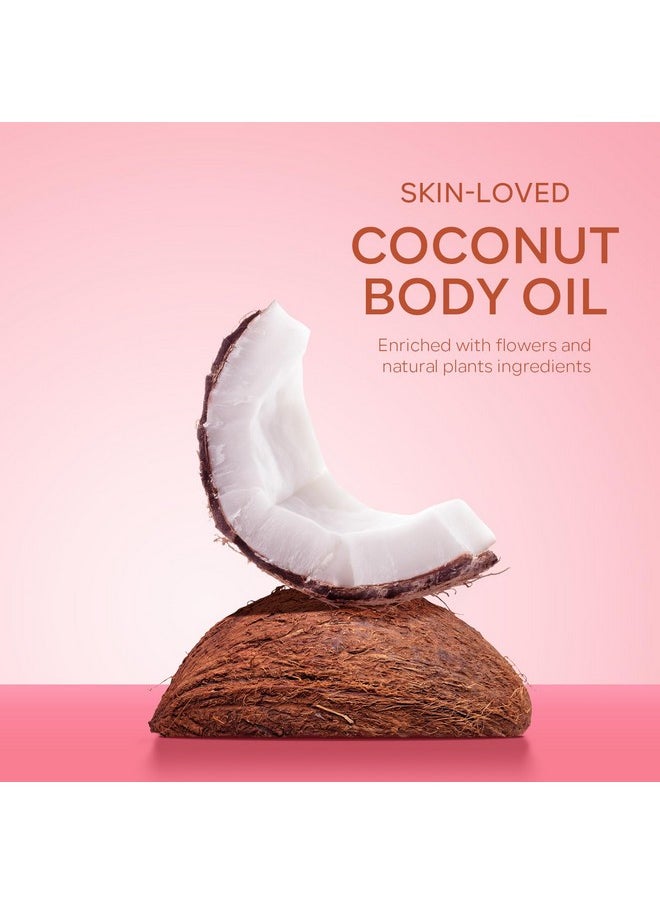 KYDA Body Glow Oil, SPF 45 Broad Spectrum, Sunscreen Body Oil with Rose Gold Mica, Moisturizing Coconut Body Oil, Glow Body Moisturizer, Lightweight, Water Resistant, 3.38 fl oz, ROSE