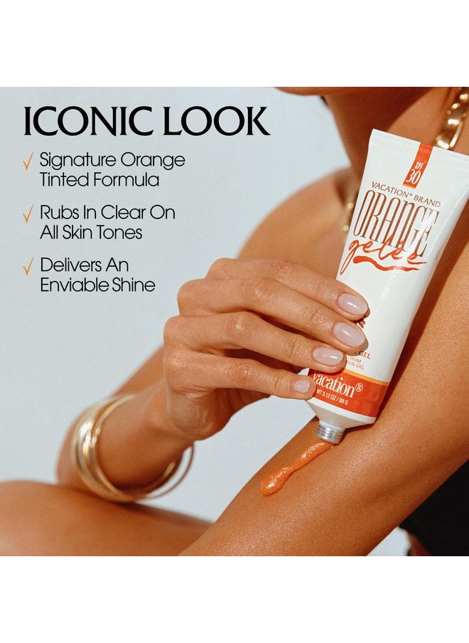 Vacation Orange Gelée SPF 30 Gel & Tube Key Bundle, Hydrating Balm-to-Oil Sunscreen, Mineral-Oil Free, Water-Resistant, Travel Size, 3.12 Oz.