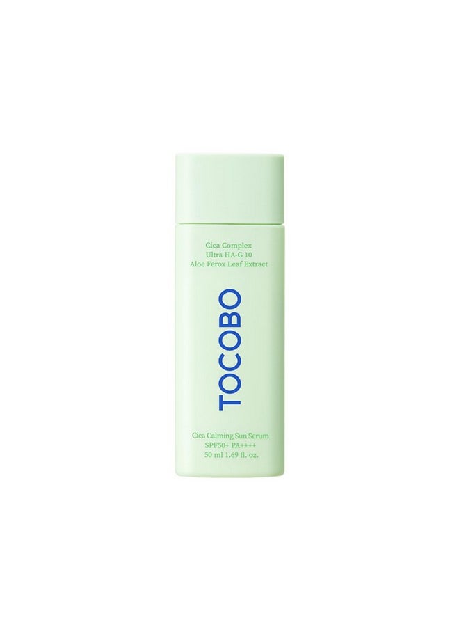 TOCOBO Cica Calming Sun Serum SPF50 PA++++ 50 ml 1.69 fl. oz - Fermented Cica Complax, Cape Aloe Leaf Extract, Soothing Overheated Skin, Reduces Skin Tempetature
