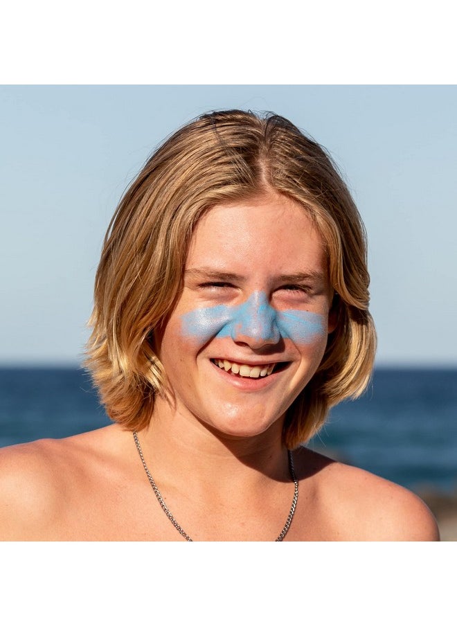 Sun Zapper Zinc Stick Mineral Sunscreen Blue SPF 50+ Water Resistant for Face & Body, Adults, Kids, 4-Pack Broad Spectrum Sun Block, Made in Australia