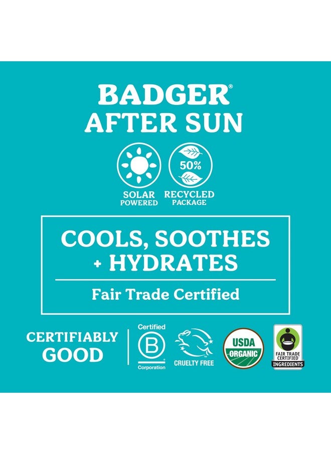 Badger Coconut AfterSun Balm, 100% Organic Soothing Sunburn Relief, Great Smelling, Moisturizing & Hydrating After Sun Skin Care, 2 oz Tin, 2-Pack