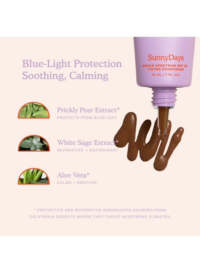 Tower 28 Beauty SunnyDays SPF 30 Tinted Mineral Sunscreen - For Sensitive Skin - 2-in-1 Facial Broad Spectrum UVA/UVB Protection + Foundation - Shade 70 VENICE, 1 Fl Oz