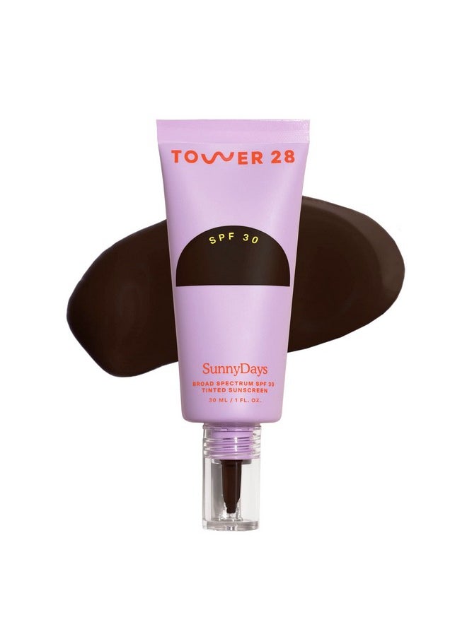 Tower 28 Beauty SunnyDays SPF 30 Tinted Mineral Sunscreen - For Sensitive Skin - 2-in-1 Facial Broad Spectrum UVA/UVB Protection + Foundation - Shade 70 VENICE, 1 Fl Oz