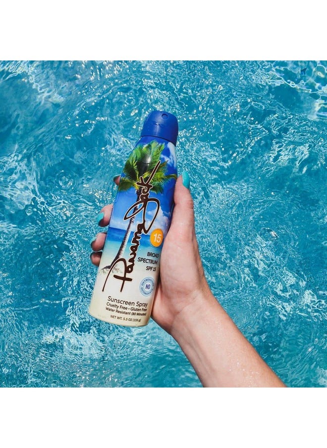 Panama Jack Continuous Spray Sunscreen, Spf 15, 5.5 Ounce