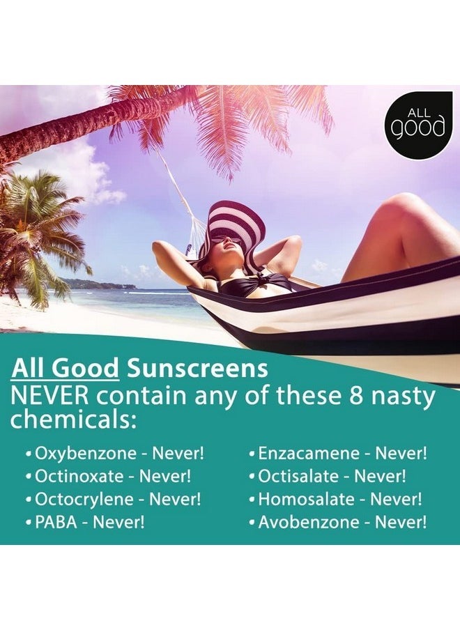 All Good Kids & Baby Mineral Sunscreen & Aloe Gel Bundle - UVA/UVB Broad Spectrum, Water Resistant, Zinc Oxide - Includes (1) SPF 50 Butter Stick, (1) SPF 30 Lotion, & (1) Aloe Gel