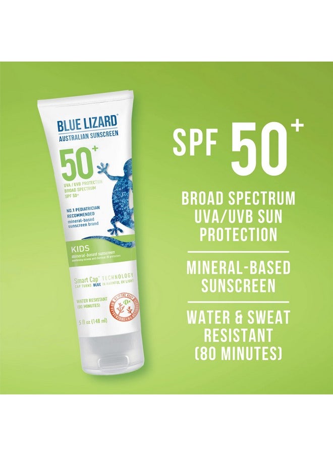 BLUE LIZARD Kids Sunscreen Lotion SPF 50+ 5oz Tube, cream
