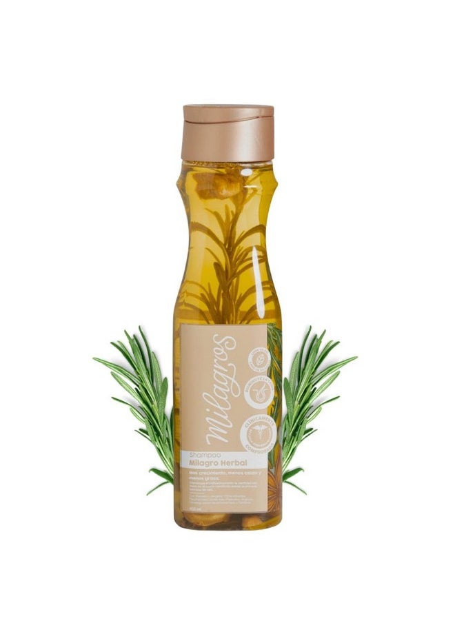 Herbal Hair Shampoo - Restores, Strengthens, Hydrates & Revitalizes Naturally - Infused with Rosemary Extract, 450 ml
